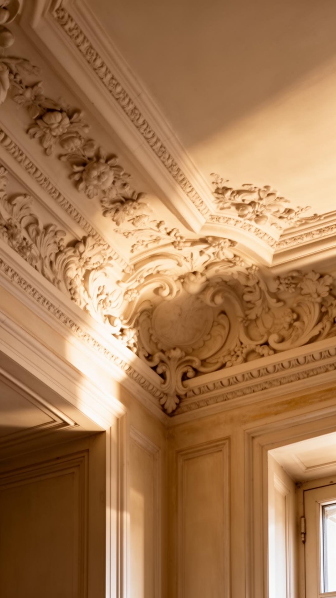 Illustration de moulures et corniches haussmanniennes